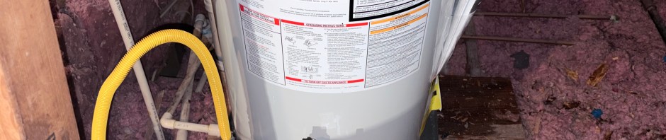 Brand new Bradford White natural gas water heater installed by Bear’s Plumbing in Spring, Texas for reliable hot water.